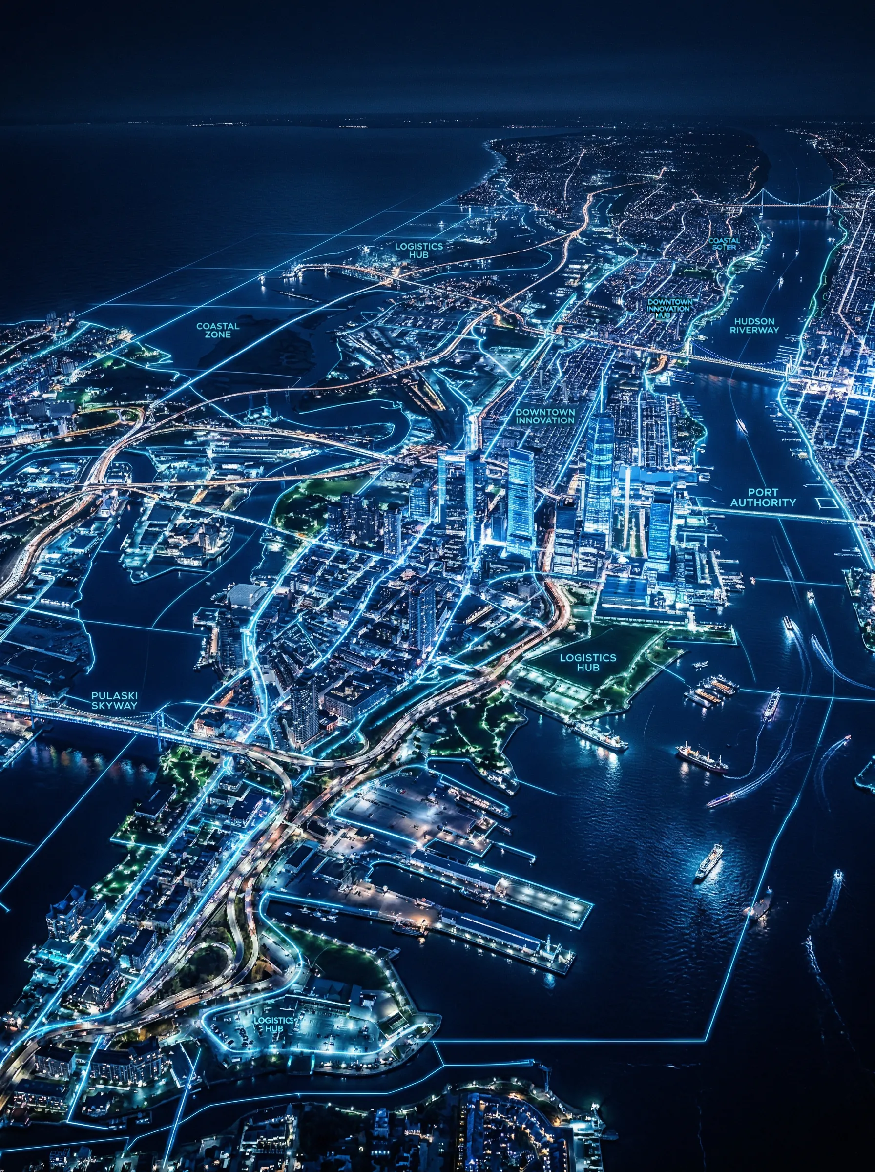 Futuristic map of connected wellness intelligence